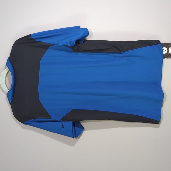 Nike Golf Polo Men's Large Blue and Black Like New - Picture 2 of 9